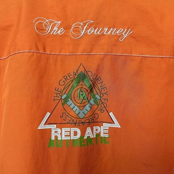 Red Ape Rare, Men's Corp. Shirt, Sz. 2X, Long Sleeve, Orange, Embroidery Logo - Picture 3 of 10